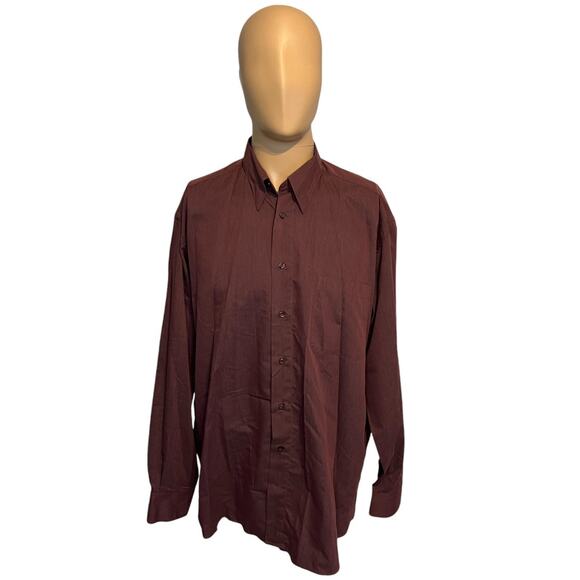 St. Croix Dress Shirt Mens Size Large Purple Button Up Casual w\ Chest Pocket - Picture 2 of 6